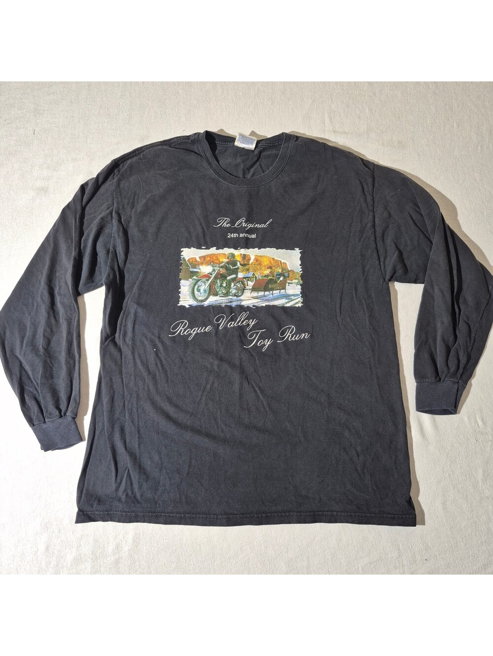 Rogue Valley Toy Run L Large Harley-Davidson Tee long sleeve T-shirt black